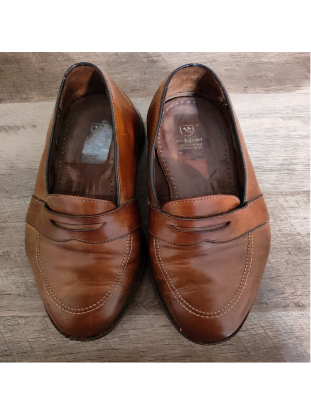 Men's Allen Edmonds Brown Leather Loafers & Slip-Ons Size 10